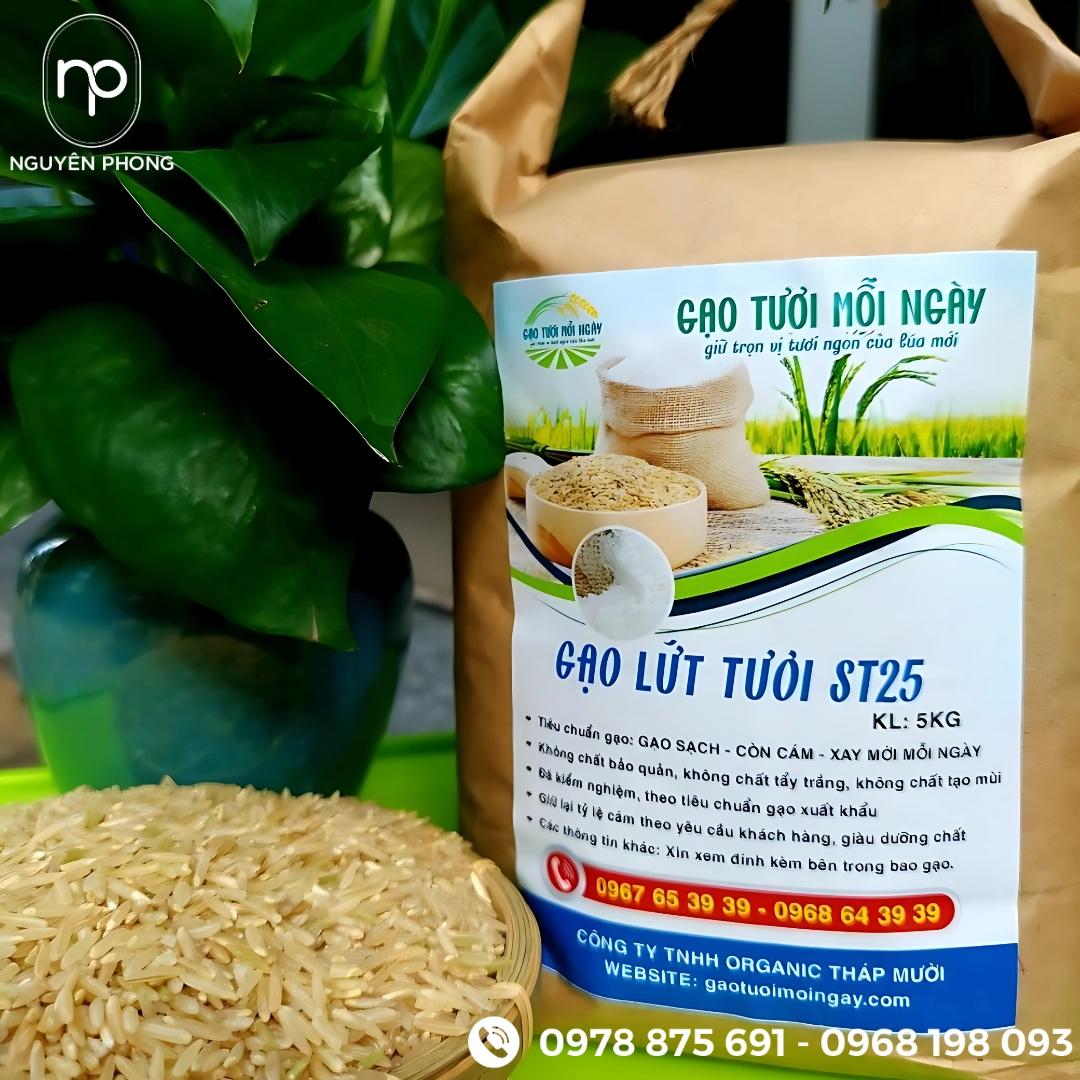 Mẫu tem gạo lứt tươi